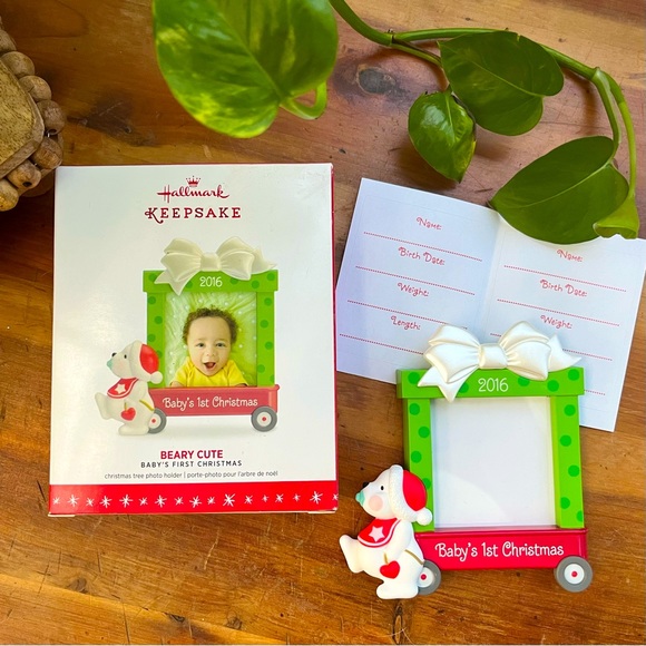 Hallmark Other - NIB Hallmark Keepsake Ornament 2016 Beary Cute Baby’s 1st Christmas